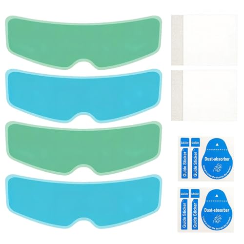Película De Casco A Prueba De Lluvia Y Niebla De 4 Piezas, Película Protectora De Lente Transparente, Alta Transparencia, Mantenimiento Resistente A Los Arañazos Del Casco.