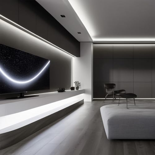 Image of 3.28FT White Neon Light Strip, 5V USB White Led Strip Lights with Touch Controller, Flexible Neon Rope Light for Bedroom, Party, Home Decor, Poster Lights