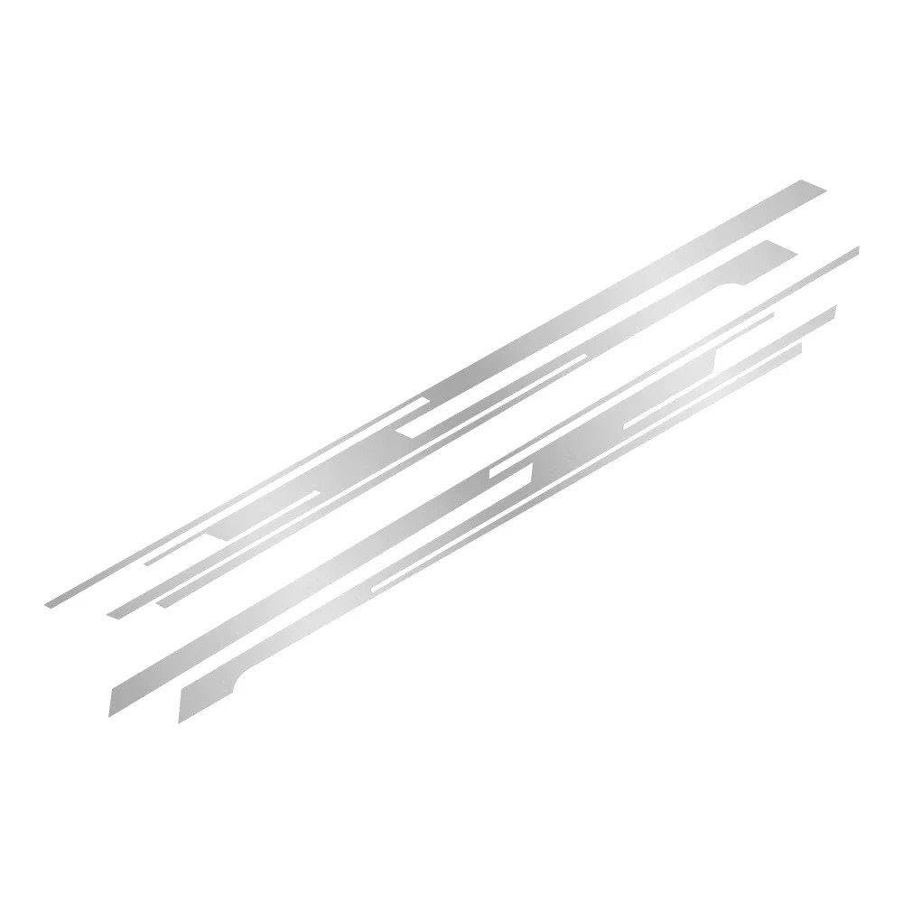 for Porsche Taycan Car Door Side Stickers Auto Decal Kit Wrap Vinyl Film Waterproof PVC(Matt Silver)