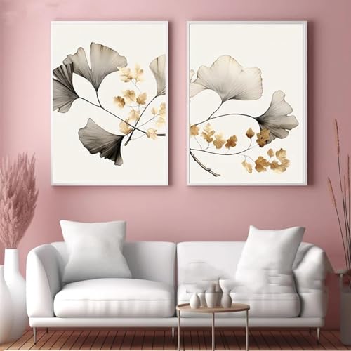 Toile Ginkgo Biloba 80x120 cm pour habiller un grand mur vide sans encombrer l'espace
