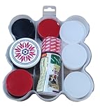 Carrom Board Acrylic Coins | Set of 24 Coins 1 Striker 1 Powder 20 Grams | Professional Carrom Board Game | Superfine Acrylic Coins Set Combo Tournament Grade |