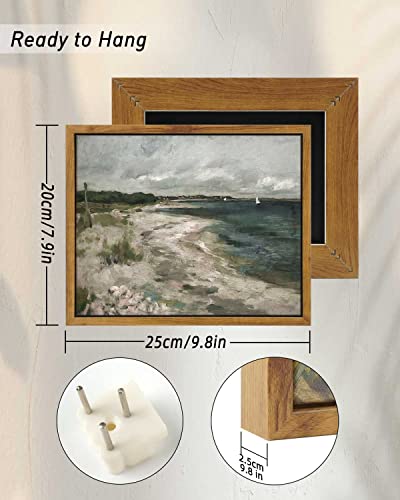 Insimsea Framed Wall Art Room Decor, Classical Seaside Landscape Art Wall Decorations, Impressionism Scenic Paintings Wall Art For Bedroom Living Room Bathroom Wall Decor (8X10In/20X25Cm) #TOP2