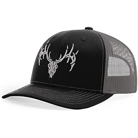HORN GEAR Trucker Hat - Deer Skull Hat Edition (Black/Charcoal) Cover
