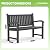 PatioZen Outdoor Bench, Waterproof & Weatherproof Garden Bench with Ergonomic Design, 2-Person Resin Bench for Porch, Deck, Patio, Outdoor, Garden & Park(Black)