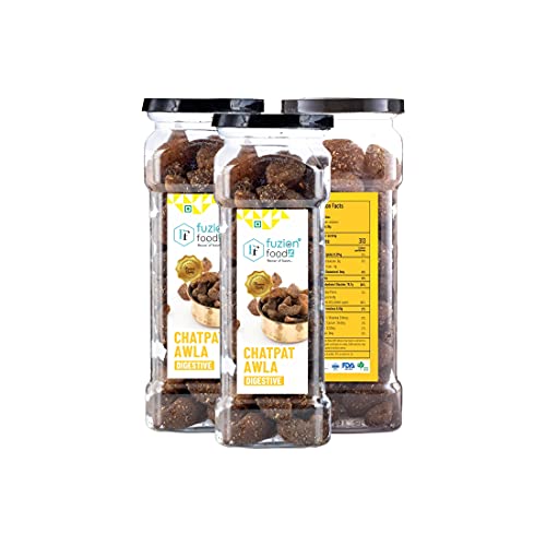 Image of Fuzion Foodz Dried Chatpata Awla Candy - (140g Each X Pack of 3) Rich in Dietary Fibres, Vitamin C & Healthy Digestion, Amla Candy Tangy & Sweet Flavour, Awala Mouth Freshner Mukhwas, 420 gram