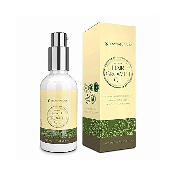 EssyNaturals-Hair-Growth-Oil-with-Caffeine-and-Biotin-For-Stronger-Thicker-Longer-Hair-17-oz-1-Pack Essynaturals Hair Growth Oil with Biotin - Caffeine and Castor Oil for Fuller, Thicker, Longer Hair