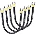 CESS-028L HiFi Premium Speaker Cable Jumpers 8 Inches - Fork Spade Plug to Spade Plug Speaker Jumper Cables - 4 Pack (Large Fork)