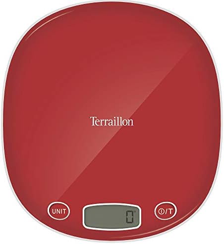 Terraillon Digital Kitchen Scales Electronic Food Weighing Macaron Purple Slim Cooking Scale Home Appliance, LCD Display, Add & Weigh, Metric or Imperial, Easy to Clean - 5 KG
