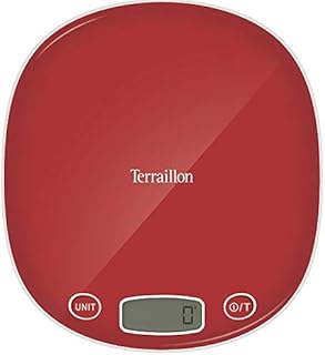 Terraillon Digital Kitchen Scales Electronic Food Weighing Macaron Purple Slim Cooking Scale Home Appliance, LCD Display, Add & Weigh, Metric or Imperial, Easy to Clean - 5 KG