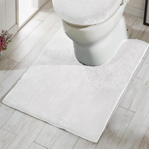ベルーナ(BELLUNA) トイレマット ロング 洗える おしゃれ トイレカバー フタカバー スリッパ＆ペーパーホルダー 耳長 ワイド マイクロ素材 滑り止め 抗菌防臭 ふわふわ へたりにくい 単品 (283970-005)（Amazon）