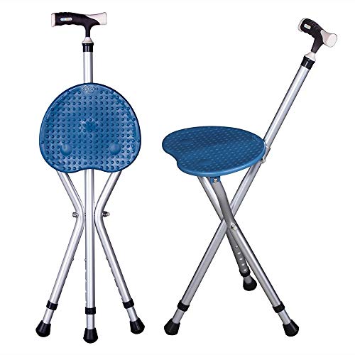 Bastoni da Passeggio per Anziani Bastoni da Passeggio Pieghevoli Bastoni da Passeggio multifunzionali Sgabello Triangolare Retrattile Stampelle Innovate