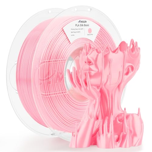 Image of AMOLEN PLA Filament 1.75mm Silk Shiny Sakura Pink, 3D Printer Filament 1.75mm for 3D Printing 1kg(2.2lbs) Spool Compatible with Most FDM Printer