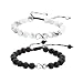Softones 8MM Lava Rock Aromatherapy Anxiety Essential Oil Diffuser Beads Bracelet for Men Women,Friendship Couples Gifts Natural Stone Bracelets