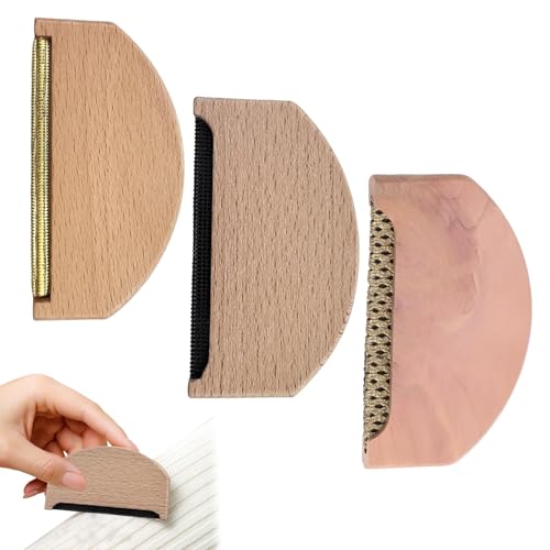 Wood Cashmere Comb,3PCS Portable Sweater Shaver Pilling Combs,Wool Comb Bobble Remover,Wood Pilling Remover,Wooden Fabric Shaver Fuzz Remover for Scarves Woolens Coats Wool Nursing