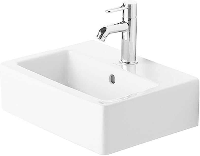 070445-1HOLE Vero 14" Ceramic Vanity Top - White/Glazed Underside