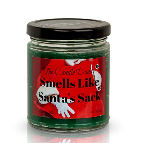 Smells Like Santas Sack Holiday Candle - Brown Sugar Fig Scented Candle - Funny Holiday Candle for Christmas, New Years - Long Burn Time, Holiday Fragrance, Hand Poured in USA - 6oz