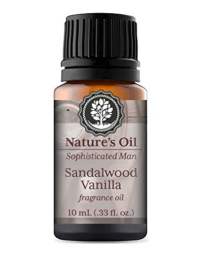 Image of Sandalwood Vanilla Fragrance Oil Mens 10ml for Cologne, Diffuser Oils, Making Soap, Candles, Lotion, Home Scents, Linen Spray
