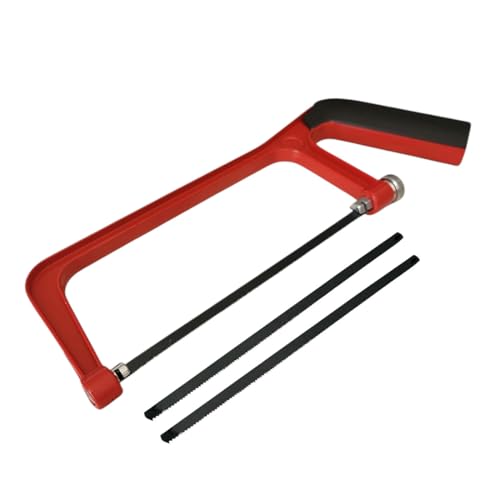 FAST WORLD SHOPPING Seghetto Manuale ad Arco con 2 Lame da 155mm, Segaccio Multiuso per Legno, Metallo, Plastica e Cartongesso con Impugnatura Ergonomica