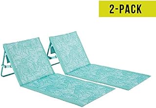 Lightspeed Outdoors 2 Pack Lounger Park and Beach Chair (Seaglass)