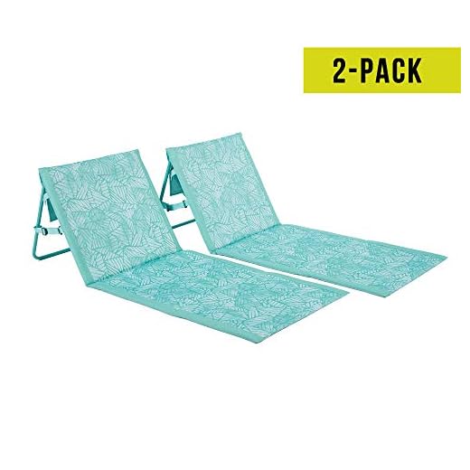 Lightspeed Outdoors 2 Pack Lounger Park and Beach Chair (Seaglass)