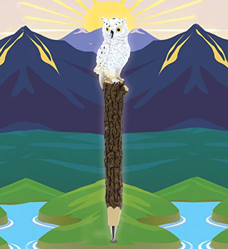 Planet Pens White Owl Novelty Pen - Cute Fun & Unique Kids & Adults Office Supplies Ballpoint Pen, Forest Wild Bird Writing Pen Instrument For Cool Stationery School & Office Desk Decor Accessories - Thumbnail 6