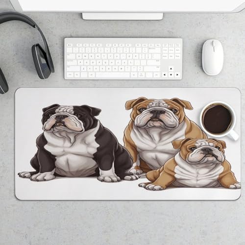 English Bulldogs1 Desk Pad con Base de Goma 30x60 cm miniatura 5