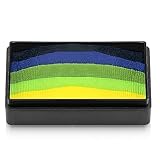 Kraze FX Dome Stroke - Dragon Dance (25 gm), Professional 1-Stroke Split Cake, Hypoallergenic, Non-Toxic, Water Activated Face & Body Painting Makeup Supplies for Sensitive Skin, Kid Safe, Adults