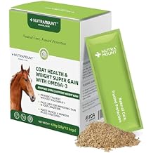 Horse Ground Flaxseed Feed, Natural High-Fat Flaxseed Meal for Horses, Coat Shine & Daily Feed Mix, Easy-to-Digest Horse Feed Ingredient 420g