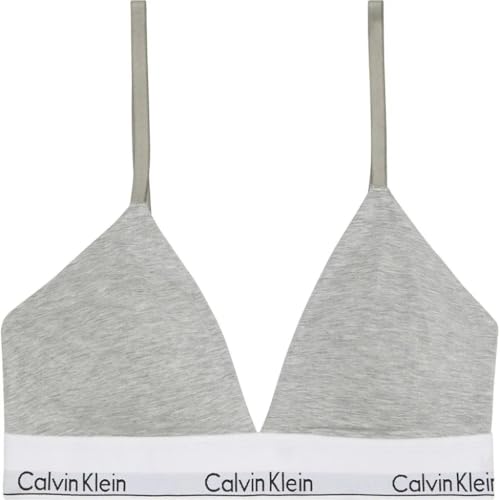 Calvin Klein Lightly Lined Triangle Lv00Qf8498, Grey (Grey Heather), S Femme