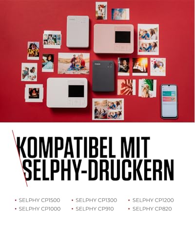 Canon SELPHY RP-108 Tinten- und Papier-Multipack – Original Canon Fotodrucker Tintenpatronen 2er-Pack & 108 Blatt Fotopapier (100 x 148mm)