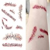 [AiO JAPAN] ハロウィン 傷シール 特殊メイク 傷メイク キズシール ゾンビメイク タトゥーシール 傷 傷口 グッズ 血糊 血のり