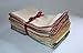 Gina's Soft Cloth Shop 1 Ply Organic Cotton Paperless Towels 14x14 Inches Set of 10 in Earthtones- Proudly Made in the USA!