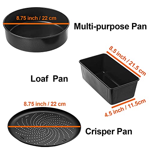 Baking Set for Ninja Foodi 6.5 Qt, 8 Qt, Ninja Foodi Pressure Cooker + Air Fryer Deluxe Bake Kit, Dishwasher Safe Air Fryer Accessories Set