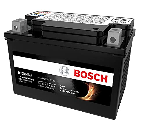 Bateria Moto Dafra City Class 12v 8ah Bosch Btx8-bs (ytx9-bs)