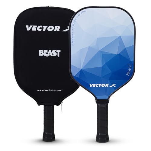 Image of Vector X Beast 13 MM Pickle Bat, Lightweight Fibre Glass Material, PP Honeycomb Core Material Paddle Low Edge Guard, Durable