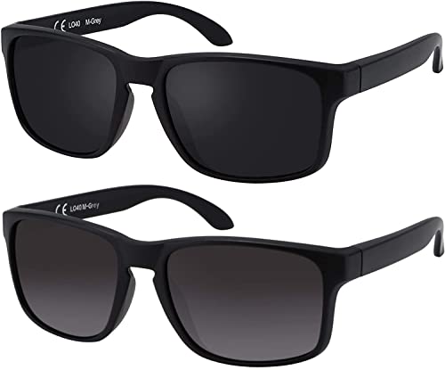 La Optica B.L.M. Sonnenbrille Herren Festival JGA Fahrradbrille UV400 - Set Schwarz Verlaufsglas