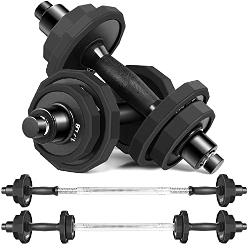 KISS GOLD Adjustable Dumbbell Set, 22 LB Weights Dumbbells Sets, Free Weights Set for Women, Barbells Home Workout Equipment Fitness Exercise Strength Training Dumbellsweights Pair Home Gym for Men