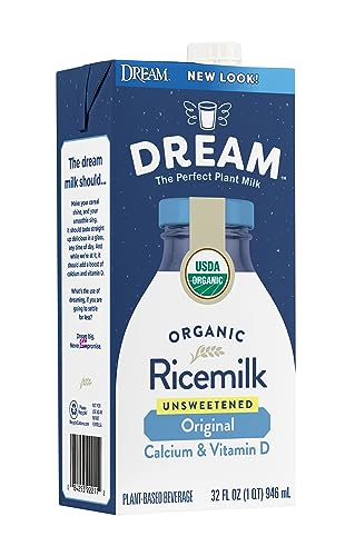 Dream - Rice Unsweet Organic with Calcium & Vitamin D 32oz (Pack of 12)