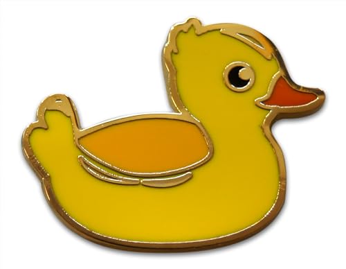 Novel Merk Rubber Ducky - Duck Lapel Pin, Hat Pin & Tie Tack Set - with Clutch Back2