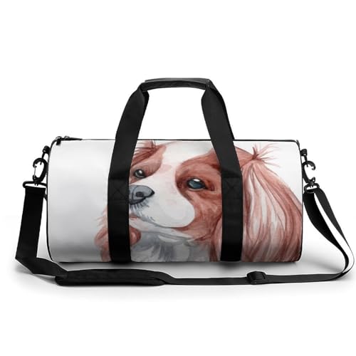 Duffel bag chien aux longues oreilles, grand sac de sport à poignées