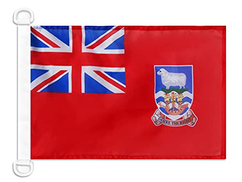 AZ FLAG Falkland Islands Civil Ensign Boat Flag 12x18 in Plastic Rings
