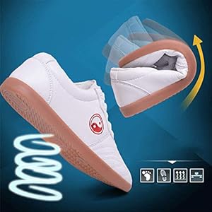 Taekwondo schoenen, comfortabel, antislip, Taekwondo sportschoenen, Kung Fu Tai Chi, Taekwondo-sneakers, antislip, vechtkunstschoenen, Wit, 41 EU