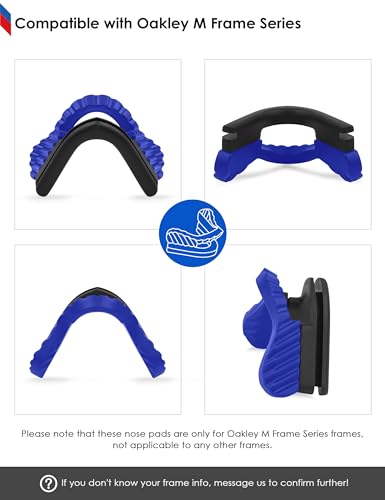 Image of BLAZERBUCK Soft Replacement Nose Pads Nose Pieces for Oakley M Frame Series Sunglasses - Blue