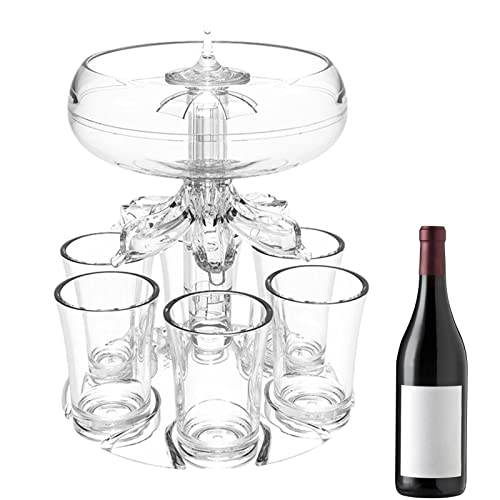 Dispensador de vasos de chupito, dispensador de licor para chupito, dispensador de cóctel, dispensador de bebidas para fiesta de 6 chupitos, dispensador de bebidas