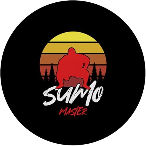Miniatura 3 de Retro Sumo Master  Japanese Wrestler  Sumotori Rikishi PopSockets Standard PopGrip