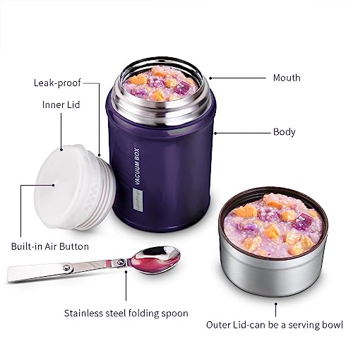 Termo para comida caliente de acero inoxidable para la oficina o pícnic de 26 oz 3