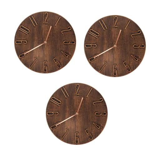 Alipis 3 Piezas Reloj de Pared Reloj analogo Kit de Reloj de Bricolaje Reloj Bohemio Reloj para baño Relojes Impermeables Aire Libre Reloj de baño Reloj Retro el plastico