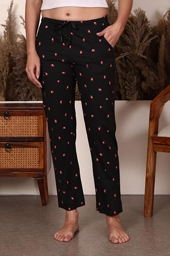 Image of KSHS Women Cotton Pajama Printed Relax Fit Lower | Soft Breathable Night Wear Pajama for Women | Casual Lounge Wear Cotton Bottom for Comfort Fit Daily Wear