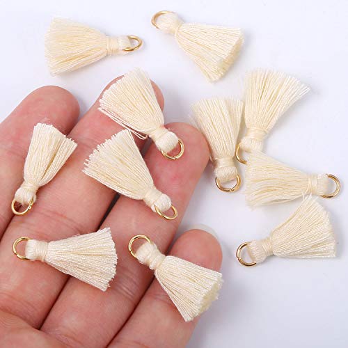 Wholesale Mini Tassel Charms Tiny Short Cotton Thread Tassels Bulk For Crafts And Jewelry Making (95-100Pcs #TOP3