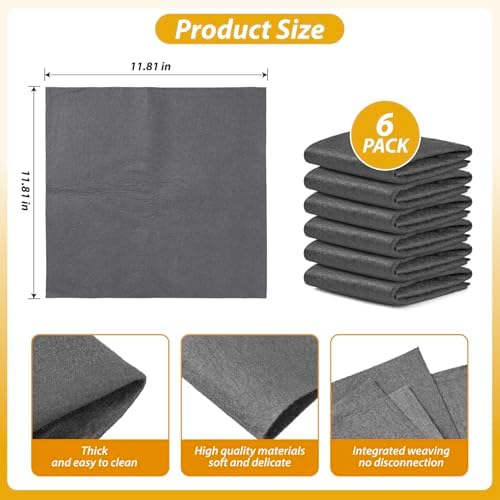 DyPinYise Thickened Magic Cleaning Cloth, 6Pcs Microfiber Cloth, 12" x 12" - 3